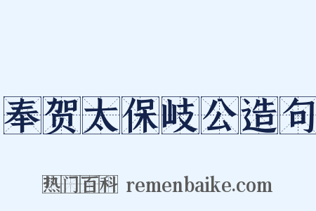 奉贺太保岐公造句是什么意思的图片